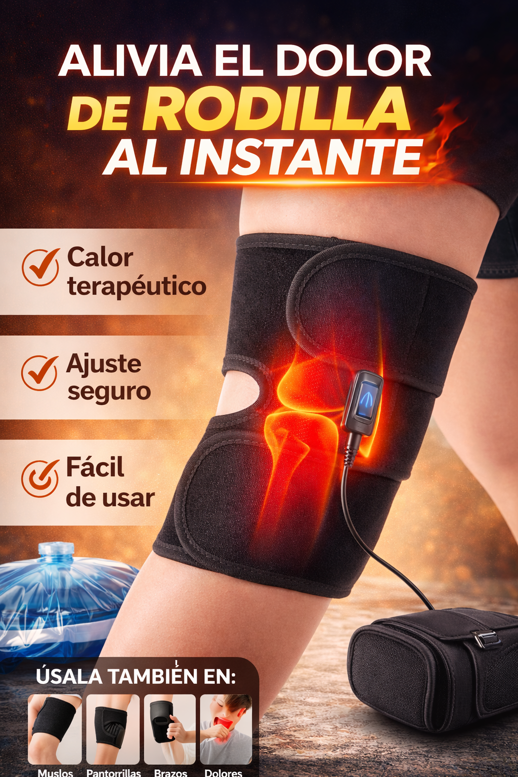 Rodillera Con Terapia Calor y Frio