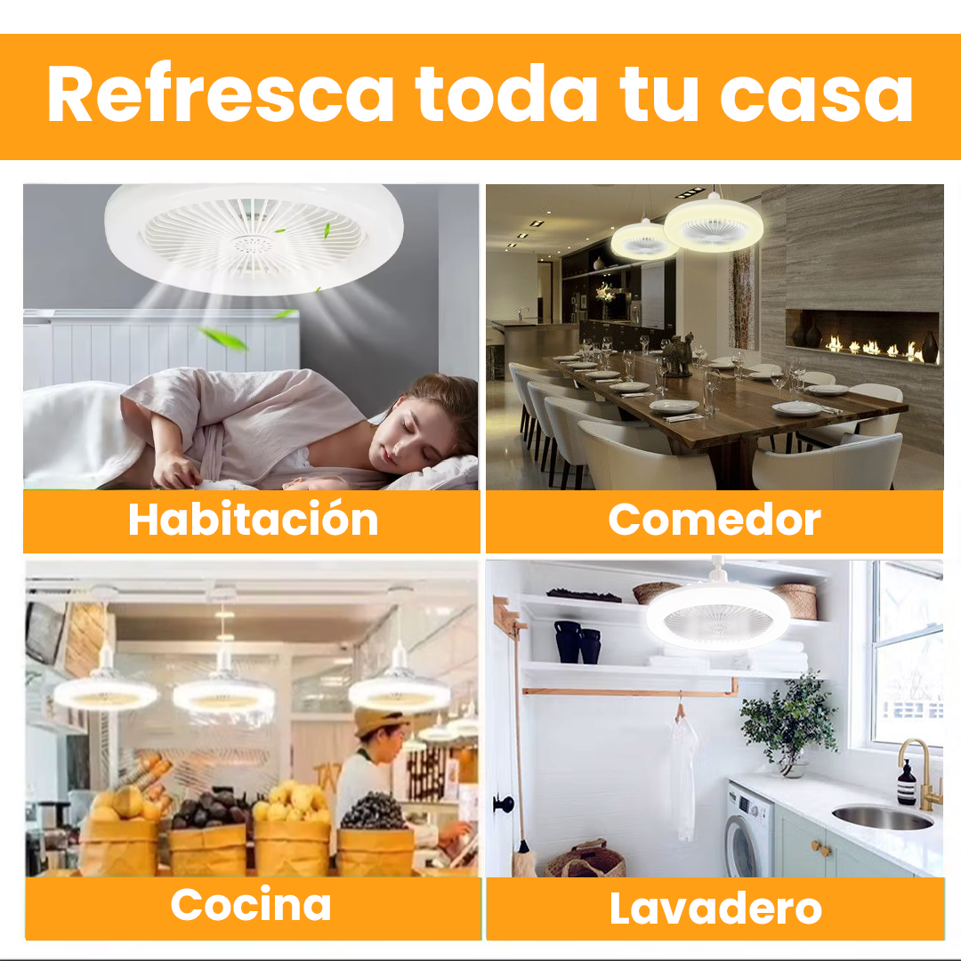 Ventilador Bombillo™: Tu casa fresca 🌬️